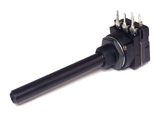Potenciómetro regulador de luz con interruptor de color negro - Cablematic