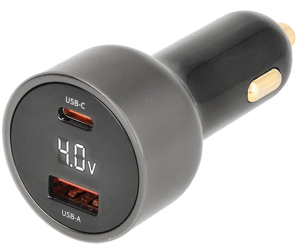 CARGADOR MECHERO USB-C 65W CARGA RAPIDA