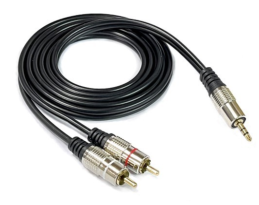 Cable audio estereo jack 3.5 macho a jack 3.5 hembra espiral 3 M Negro